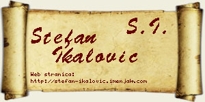 Stefan Ikalović vizit kartica